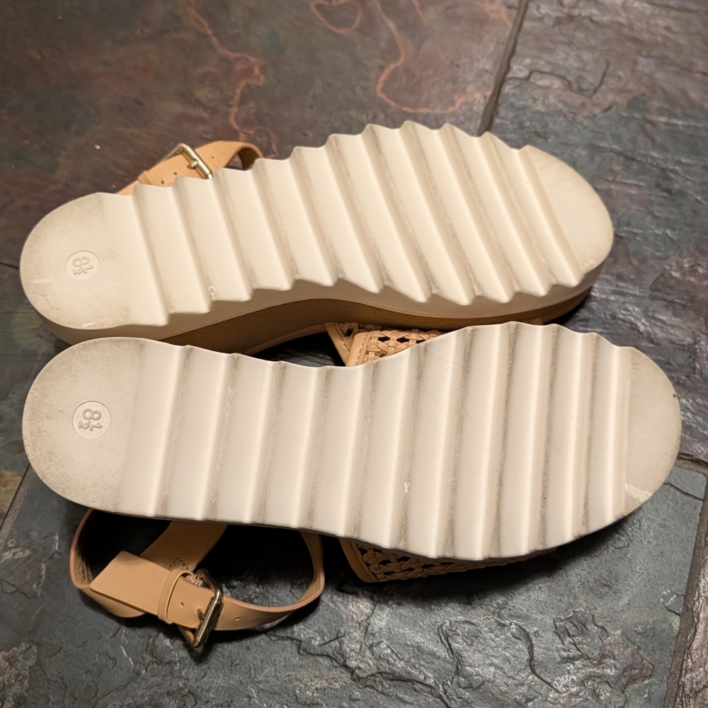 Universal Thread Alba Platform Wedge Sandals 8.5 - image 5